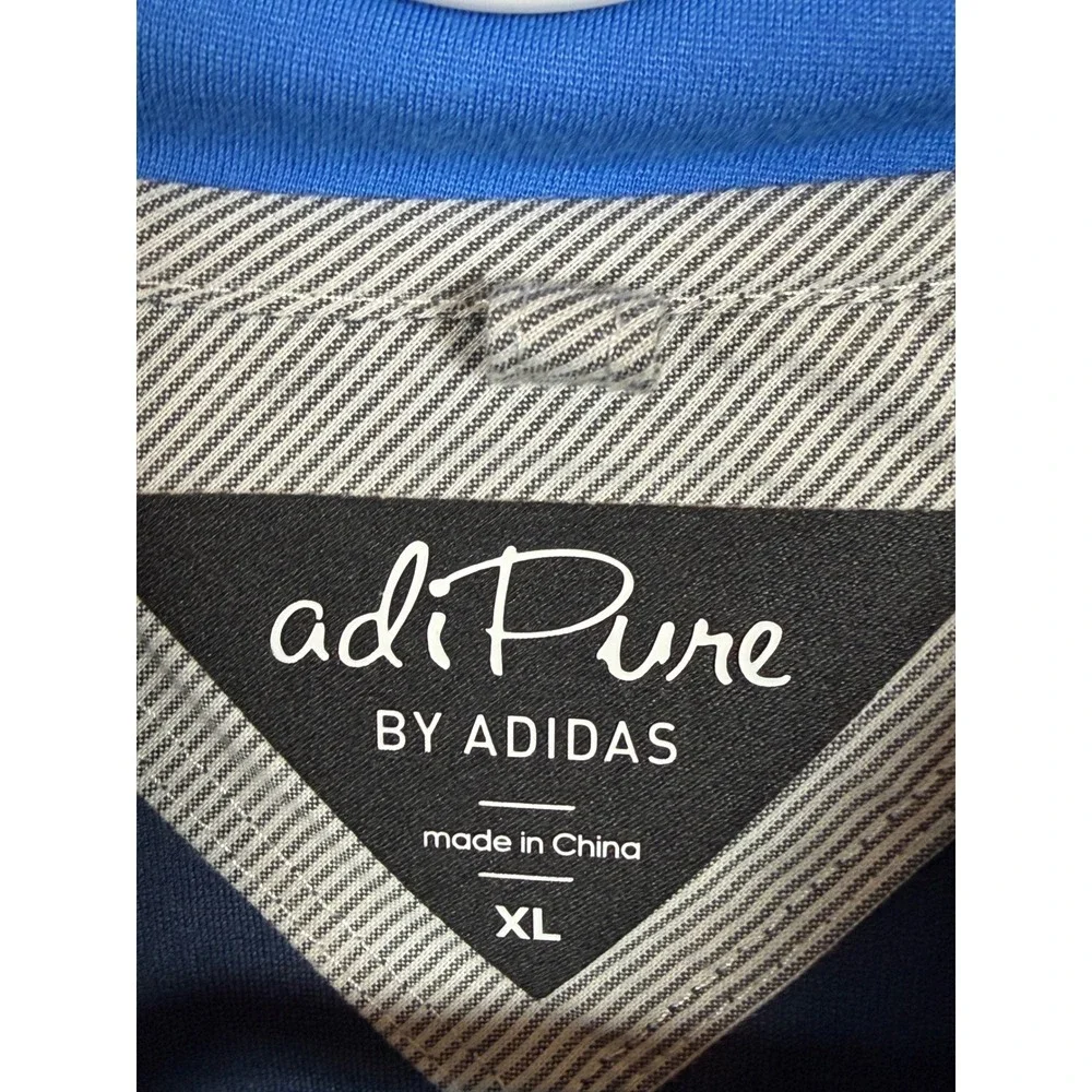 Adidas adiPure Mens XL Quarter Zip Pullover Navy Blue Sand Creek Golf Sweater